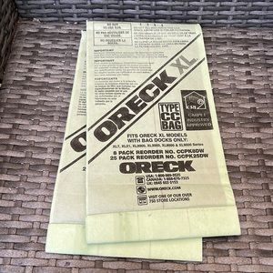 Lot of 2 Oreck XL Type CC Vacuum Cleaner Bags CCPK8DW Hypo-Allergenic New